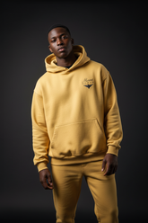 Heavyweight Unisex Boxy Hoodie - Yellow/Black - Mount Alpha Clothing®