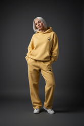 Heavyweight Relaxed Fit Sweatpants Women - Yellow/Black - Mount Alpha Clothing®