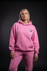 Heavyweight Unisex Boxy Hoodie - Pink/Black - Mount Alpha Clothing®