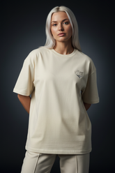 Super Heavyweight Oversized Unisex Tee - White Rock/Black - Mount Alpha Clothing®
