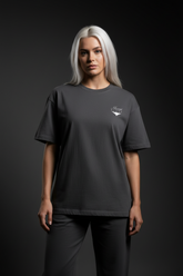 Super Heavyweight Oversized Unisex Tee - Black/White - Mount Alpha Clothing®