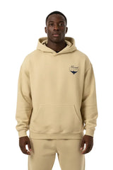Super Heavyweight Oversized Retro Hoodie - Desert Sand/Black - Mount Alpha Clothing®