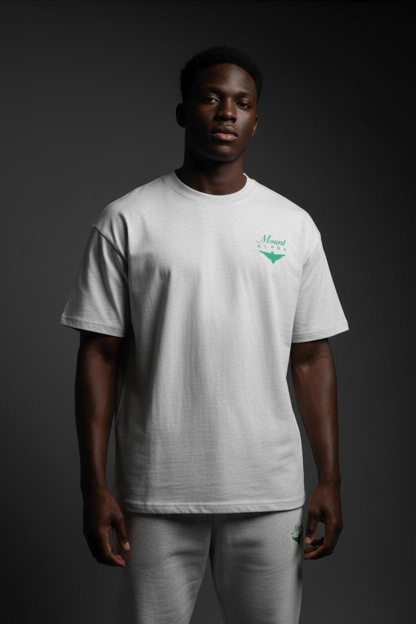 Ultra Heavyweight Oversized Unisex Tee - Heather Gray/Originals - Mount Alpha Clothing®