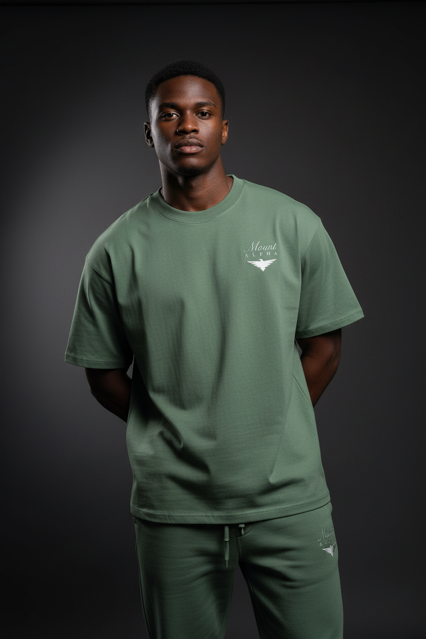 Ultra Heavyweight Oversized Unisex Tee - Cactus Green/Originals - Mount Alpha Clothing®