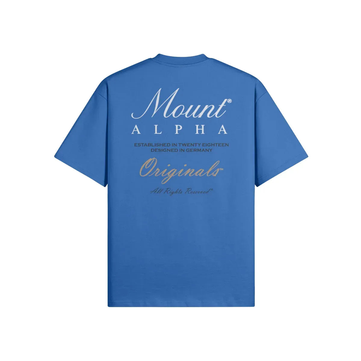 Ultra Heavyweight Oversized Unisex Tee - Cerulean Blue/Originals - Mount Alpha Clothing®