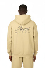 Super Heavyweight Oversized Retro Hoodie - Desert Sand/Black - Mount Alpha Clothing®