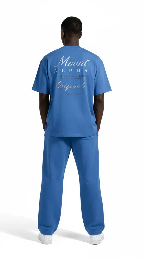 Ultra Heavyweight Oversized Unisex Tee - Cerulean Blue/Originals - Mount Alpha Clothing®