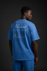 Ultra Heavyweight Oversized Unisex Tee - Cerulean Blue/Originals - Mount Alpha Clothing®