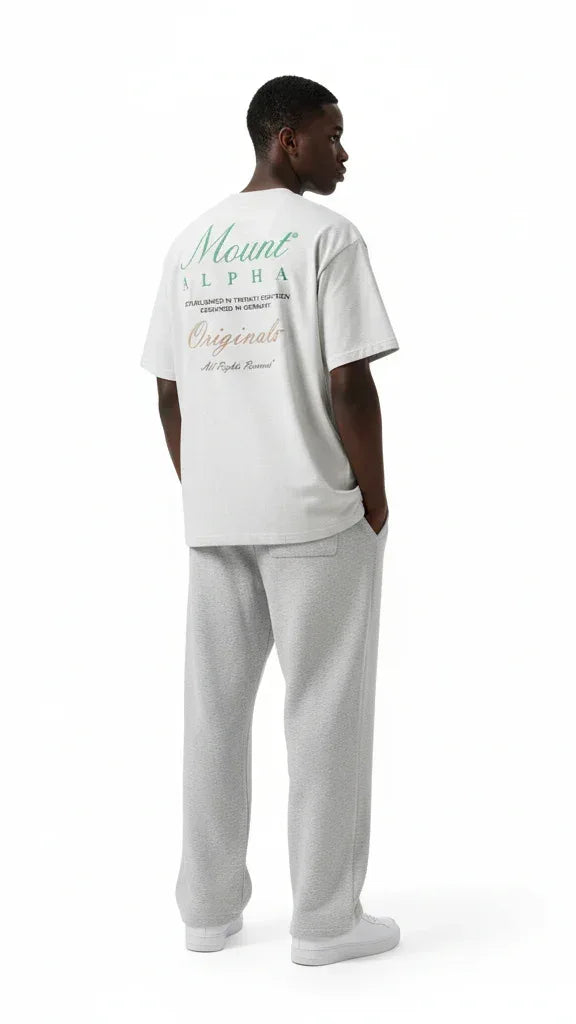Ultra Heavyweight Oversized Unisex Tee - Heather Gray/Originals - Mount Alpha Clothing®