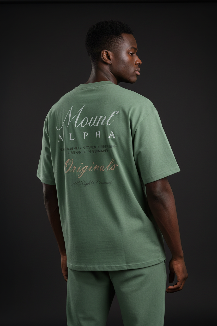 Ultra Heavyweight Oversized Unisex Tee - Cactus Green/Originals - Mount Alpha Clothing®