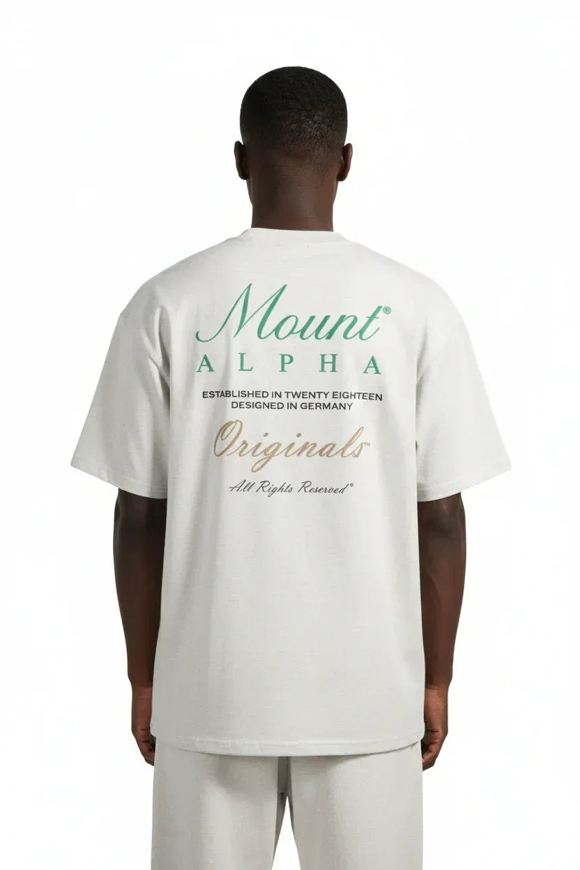 Ultra Heavyweight Oversized Unisex Tee - Heather Gray/Originals - Mount Alpha Clothing®