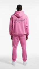 Heavyweight Unisex Boxy Hoodie - Pink/Black - Mount Alpha Clothing®