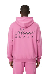 Heavyweight Unisex Boxy Hoodie - Pink/Black - Mount Alpha Clothing®