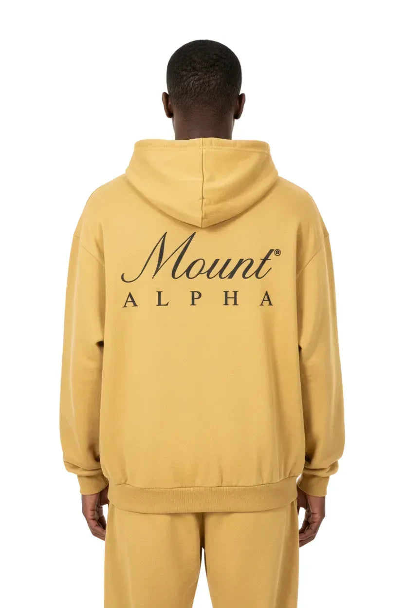 Heavyweight Unisex Boxy Hoodie - Yellow/Black - Mount Alpha Clothing®