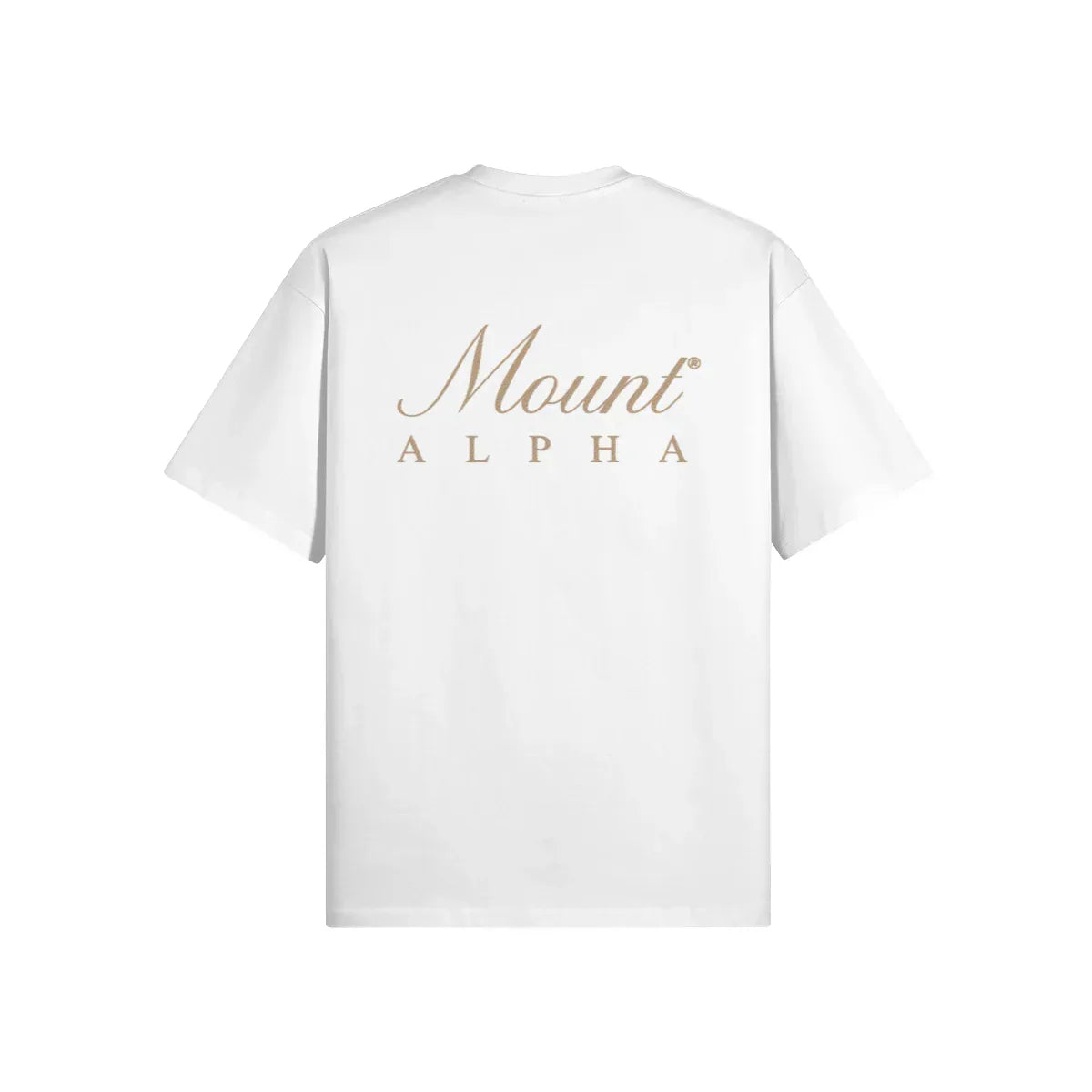 Super Heavyweight Oversized Unisex Tee - Heather Gray/Gold - Mount Alpha Clothing®