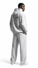 Heavyweight Unisex Boxy Hoodie - Light Gray/Black - Mount Alpha Clothing®