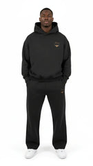 Heavyweight Unisex Fleece Hoodie - Black/Gold - Mount Alpha Clothing®