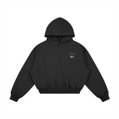 Heavyweight Unisex Fleece Hoodie - Black/Gold - Mount Alpha Clothing®