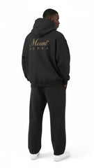Heavyweight Unisex Fleece Hoodie - Black/Gold - Mount Alpha Clothing®