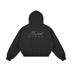 Heavyweight Unisex Fleece Hoodie - Black/Gold - Mount Alpha Clothing®