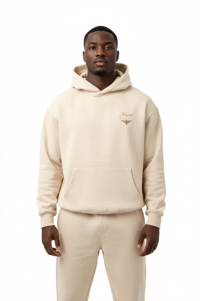 Heavyweight Unisex Fleece Hoodie - Apricot/Gold - Mount Alpha Clothing®