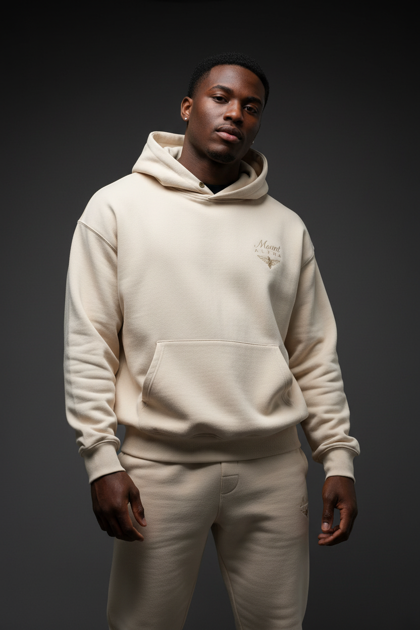 Heavyweight Unisex Fleece Hoodie - Apricot/Gold - Mount Alpha Clothing®