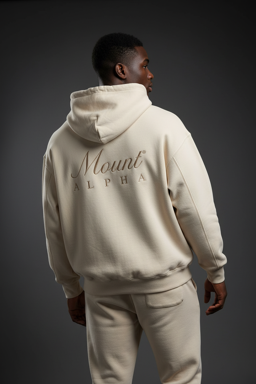 Heavyweight Unisex Fleece Hoodie - Apricot/Gold - Mount Alpha Clothing®