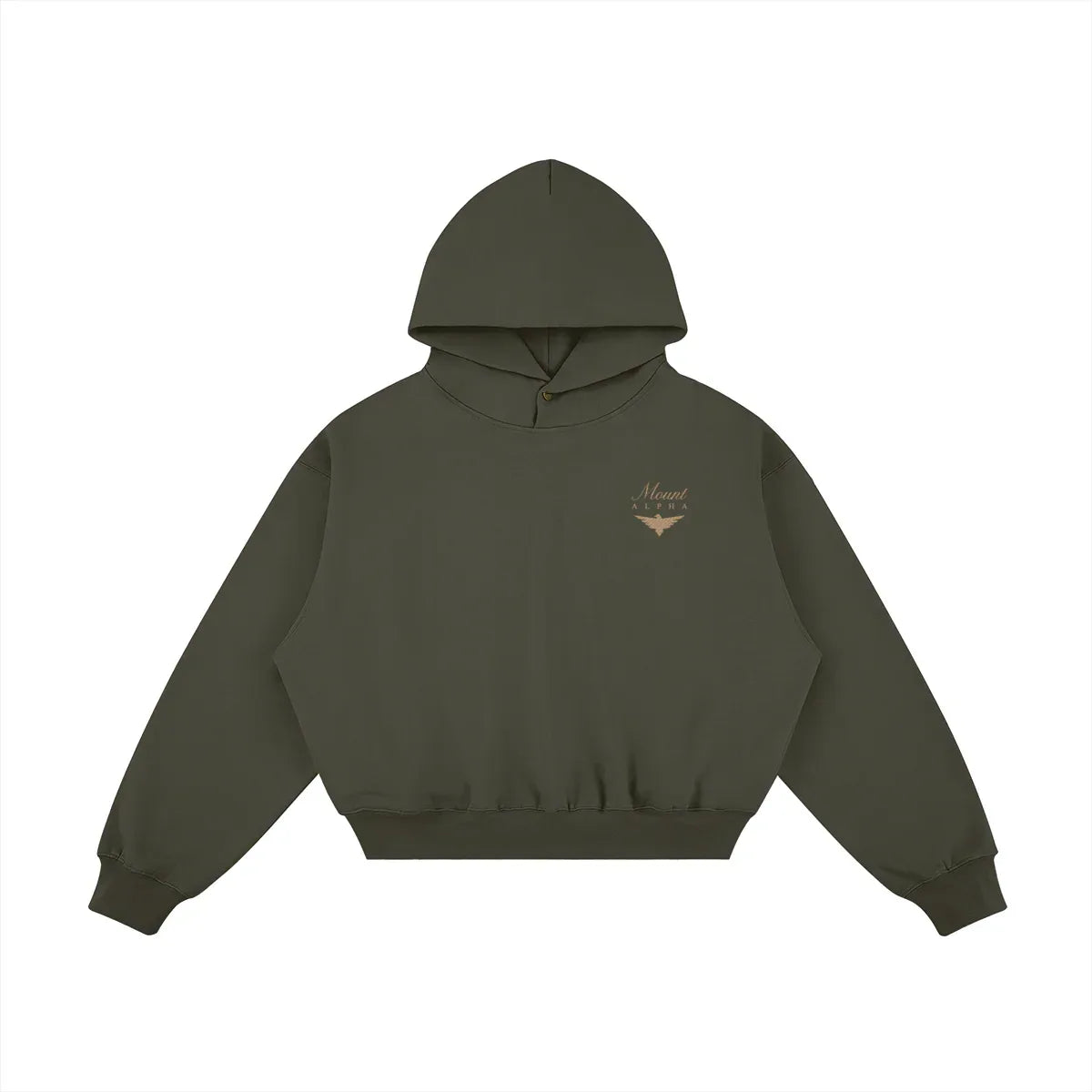 Heavyweight Unisex Fleece Hoodie - Charcoal Gray/Gold - Mount Alpha Clothing®