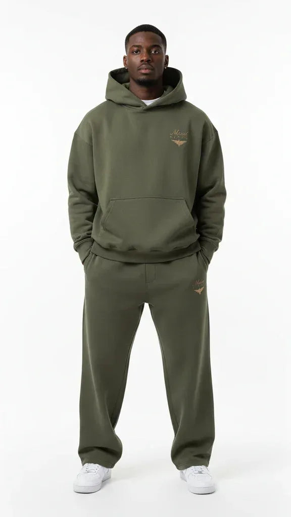 Heavyweight Unisex Fleece Hoodie - Charcoal Gray/Gold - Mount Alpha Clothing®