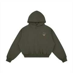Heavyweight Unisex Fleece Hoodie - Charcoal Gray/Gold - Mount Alpha Clothing®