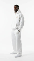 Heavyweight Unisex Fleece Hoodie - White/Gold - Mount Alpha Clothing®