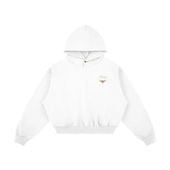 Heavyweight Unisex Fleece Hoodie - White/Gold - Mount Alpha Clothing®