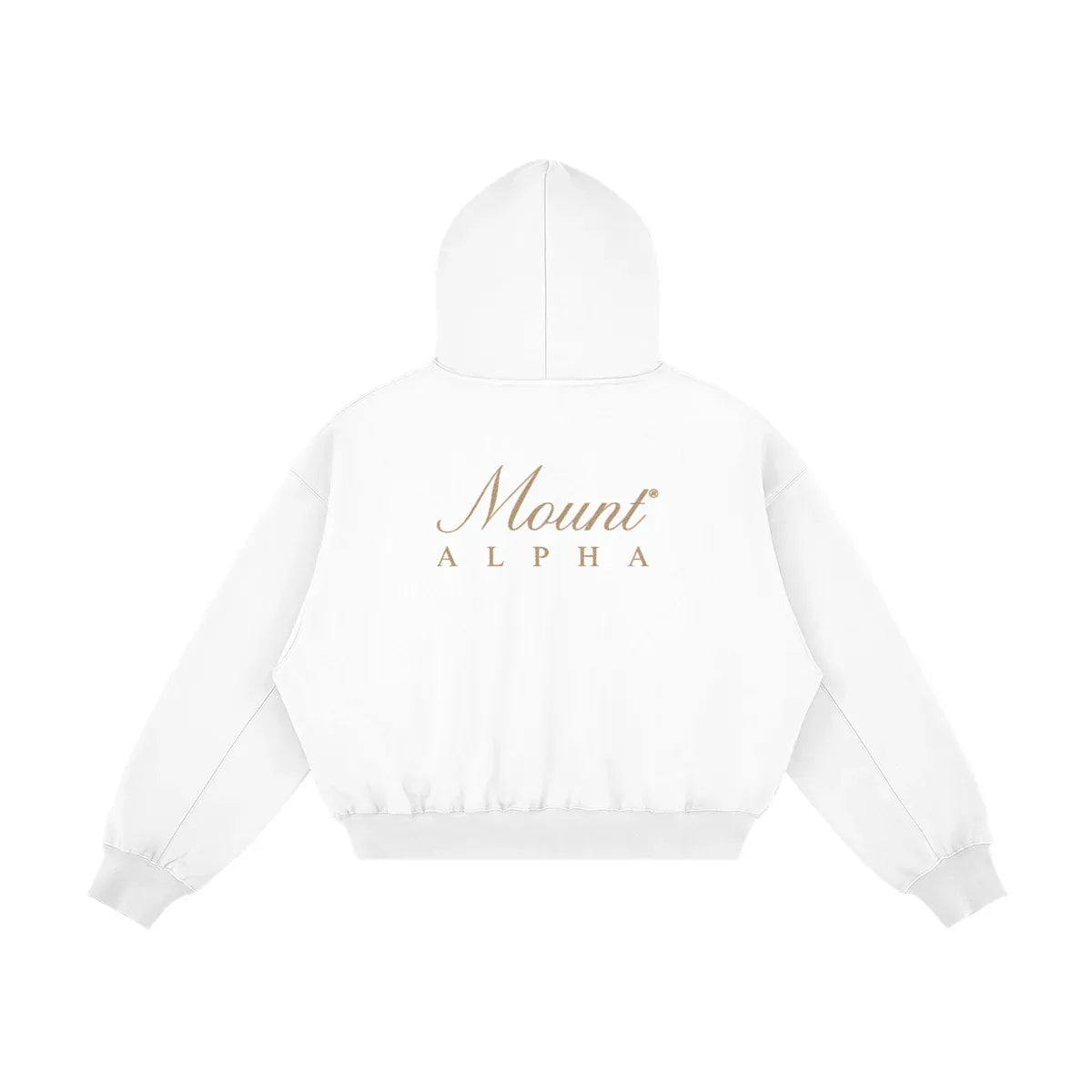 Heavyweight Unisex Fleece Hoodie - White/Gold - Mount Alpha Clothing®