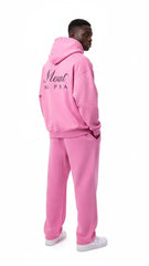 Heavyweight Unisex Boxy Hoodie - Pink/Black - Mount Alpha Clothing®