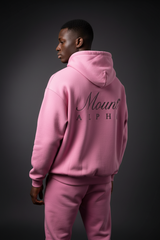 Heavyweight Unisex Boxy Hoodie - Pink/Black - Mount Alpha Clothing®