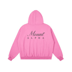 Heavyweight Unisex Boxy Hoodie - Pink/Black - Mount Alpha Clothing®