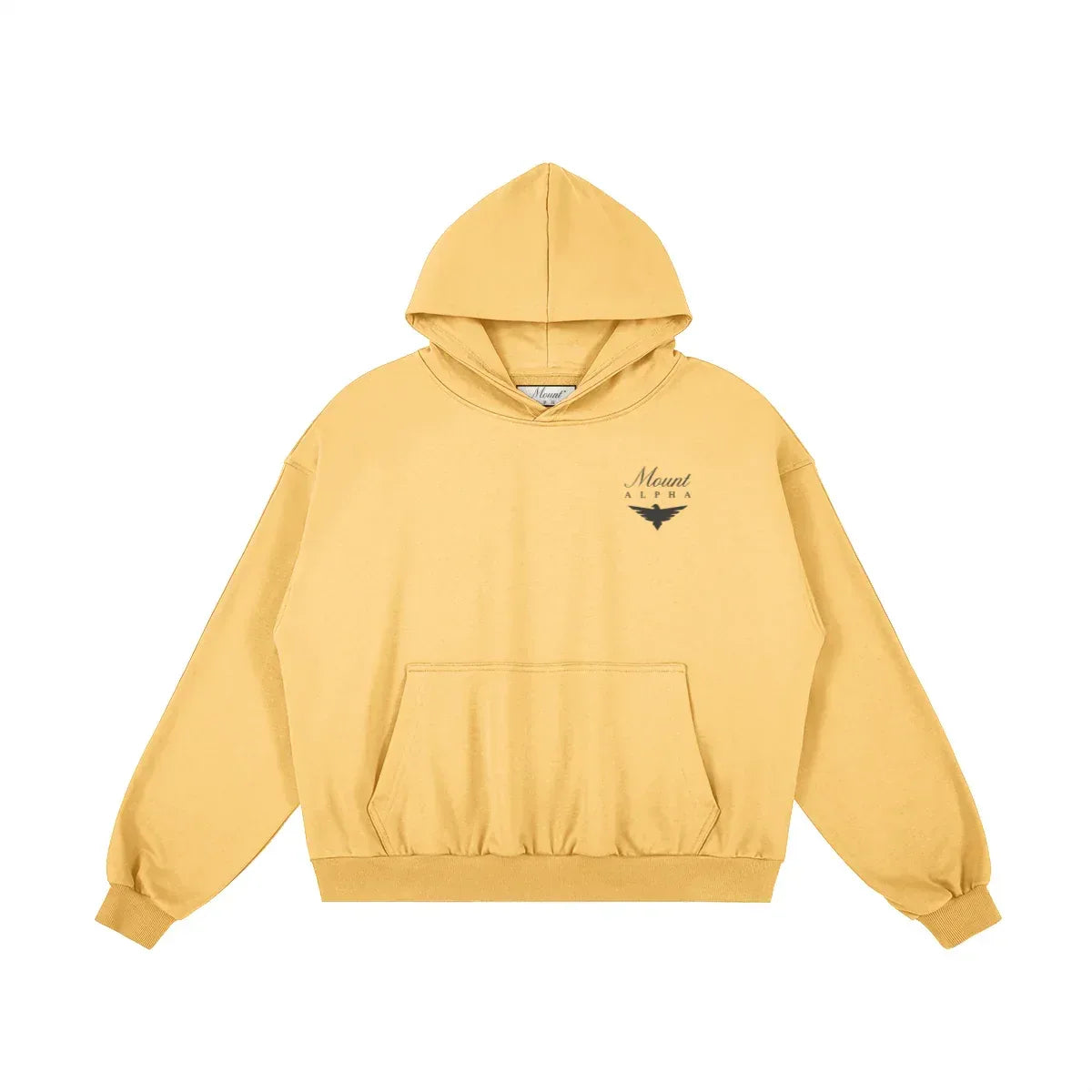 Heavyweight Unisex Boxy Hoodie - Yellow/Black - Mount Alpha Clothing®
