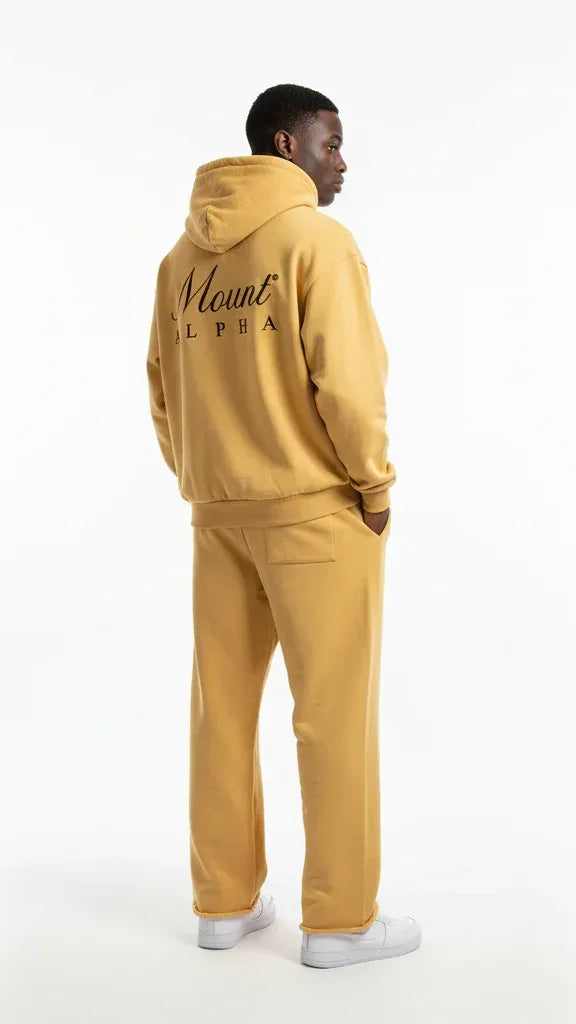 Heavyweight Unisex Boxy Hoodie - Yellow/Black - Mount Alpha Clothing®