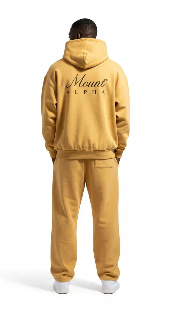 Heavyweight Unisex Boxy Hoodie - Yellow/Black - Mount Alpha Clothing®
