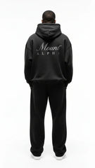 Super Heavyweight Oversized Retro Hoodie - Faded Black/White - Mount Alpha Clothing®