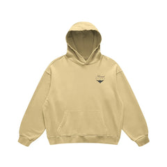 Super Heavyweight Oversized Retro Hoodie - Desert Sand/Black - Mount Alpha Clothing®
