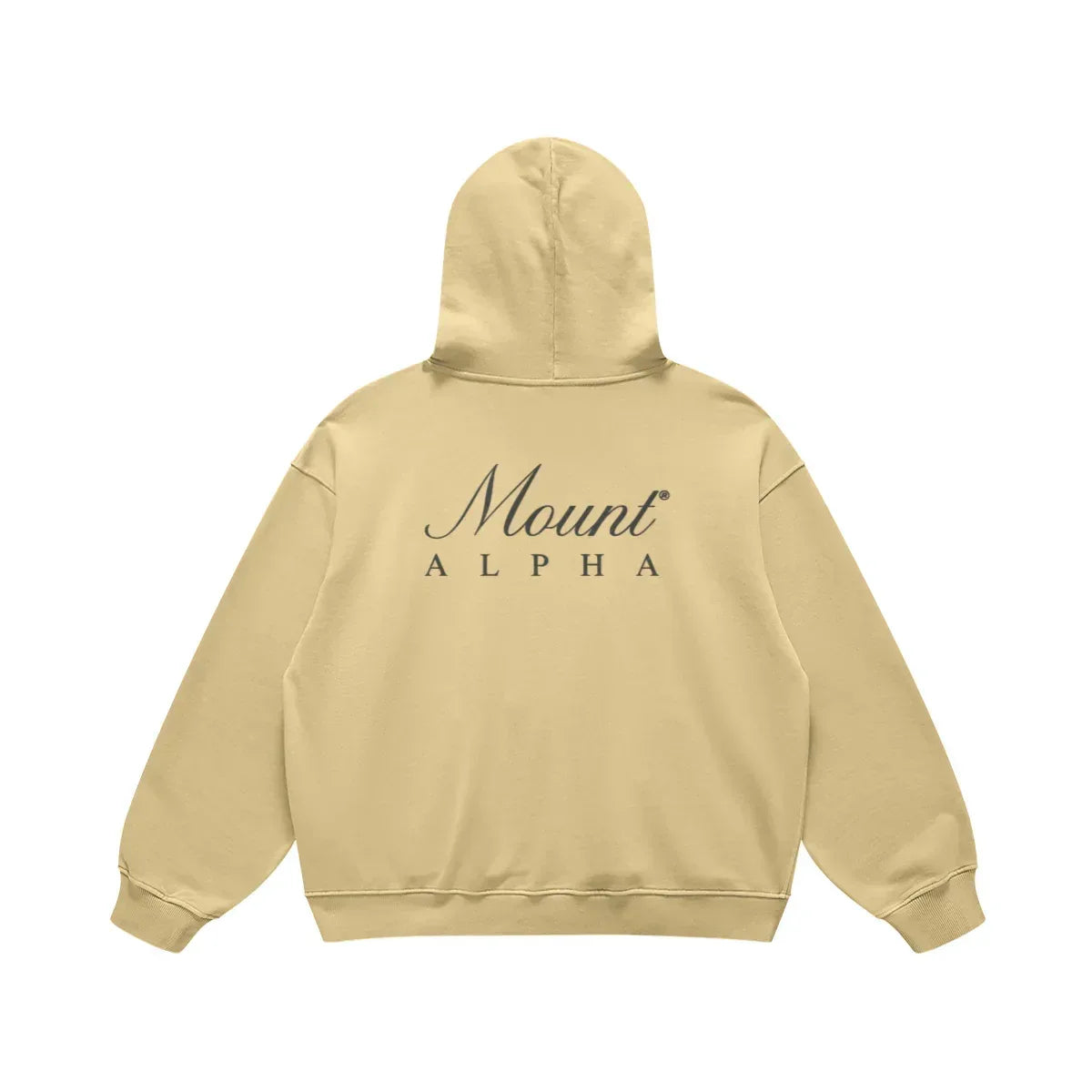 Super Heavyweight Oversized Retro Hoodie - Desert Sand/Black - Mount Alpha Clothing®