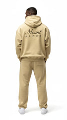 Super Heavyweight Oversized Retro Hoodie - Desert Sand/Black - Mount Alpha Clothing®
