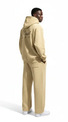 Super Heavyweight Oversized Retro Hoodie - Desert Sand/Black - Mount Alpha Clothing®
