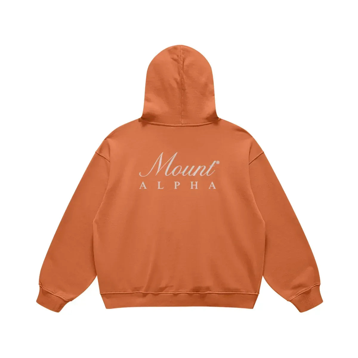 Super Heavyweight Oversized Retro Hoodie - Copper Red/White - Mount Alpha Clothing®