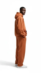 Super Heavyweight Oversized Retro Hoodie - Copper Red/White - Mount Alpha Clothing®