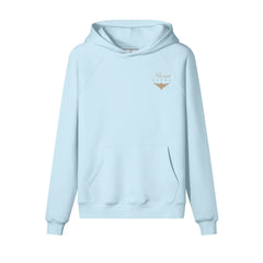 Heavyweight Unisex Brushed Fleece Hoodie - Light Blue/Gold - Mount Alpha Clothing®