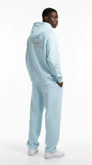 Heavyweight Unisex Brushed Fleece Hoodie - Light Blue/Gold - Mount Alpha Clothing®