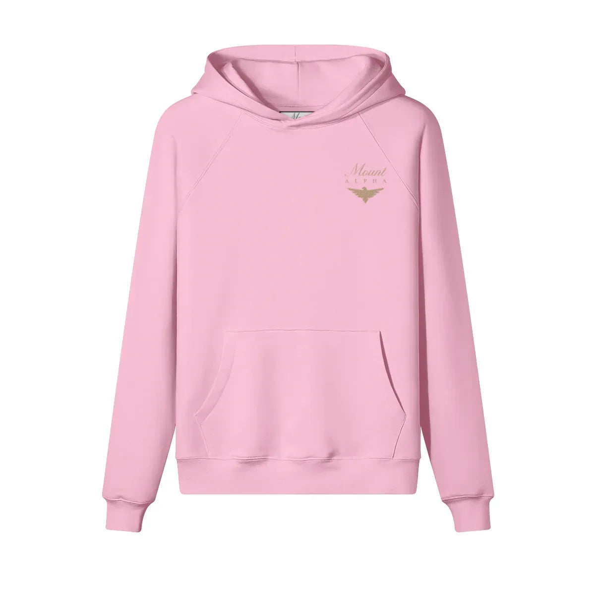 Heavyweight Unisex Brushed Fleece Hoodie - Pink/Gold - Mount Alpha Clothing®