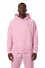 Heavyweight Unisex Brushed Fleece Hoodie - Pink/Gold - Mount Alpha Clothing®